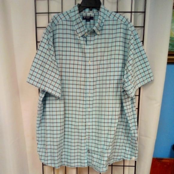 Daniel Cremieux Classics Men's 4XT Blue White Plaid Short Sleeve Button Up - Picture 1 of 7